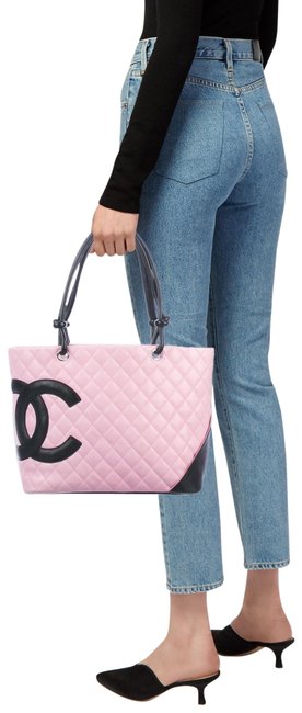 Chanel Cambon Pink Quilted Calfskin Tote