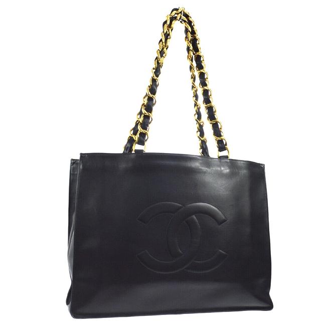 Chanel Jumbo Lambskin Cc Tote