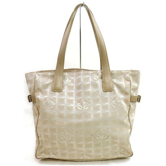 Chanel New Line Gm 872551 Beige Canvas Tote